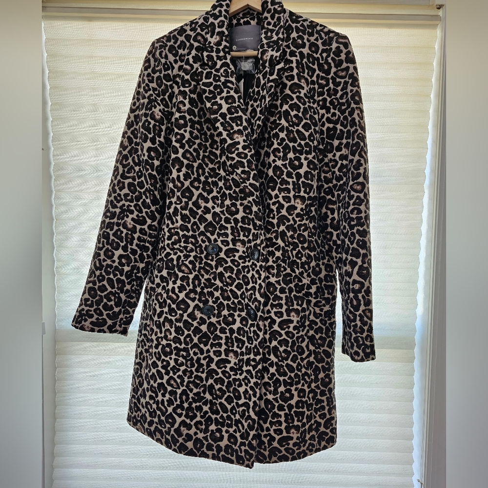 Anthropologie Leopard Coat size 10